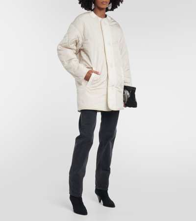 Shop Marant Etoile Himemma Faux Shearling Jacket In White