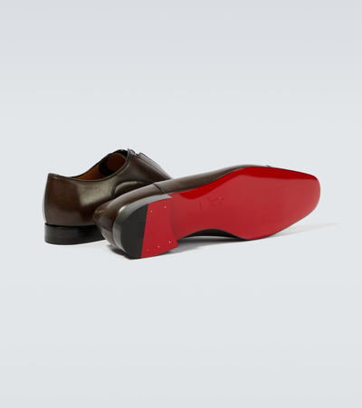 Christian Louboutin Greghost Leather Oxford Shoes In Black
