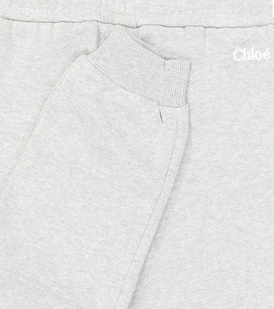 Chloé Organic Cotton Jersey Sweatpants In Grey