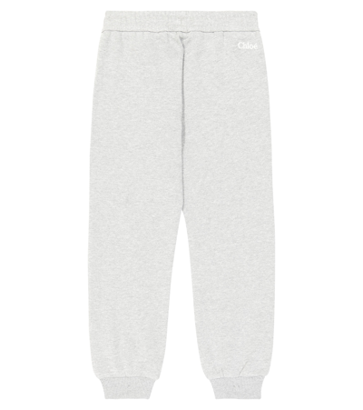 Chloé Organic Cotton Jersey Sweatpants In Grey
