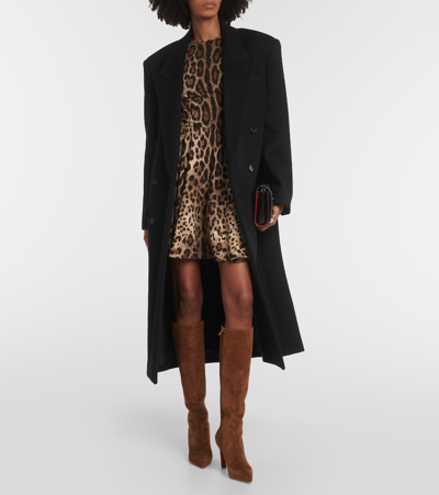 Christian Louboutin Condora Botta 85 Suede Knee-high Boots In Brown