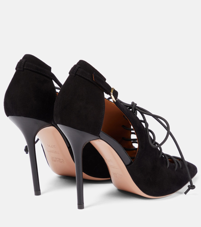 Shop Malone Souliers Montana 100 Suede Pumps In Black