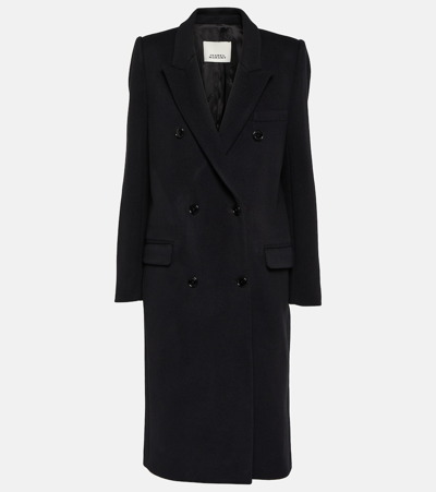 Shop Isabel Marant Enarryli Wool-blend Coat In Black