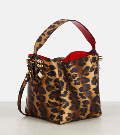 Christian Louboutin Cabachic Mini Satin Bucket Bag In Multicoloured