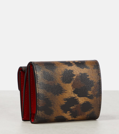 Christian Louboutin Cl Logo Animal-print Leather Wallet In Multicoloured