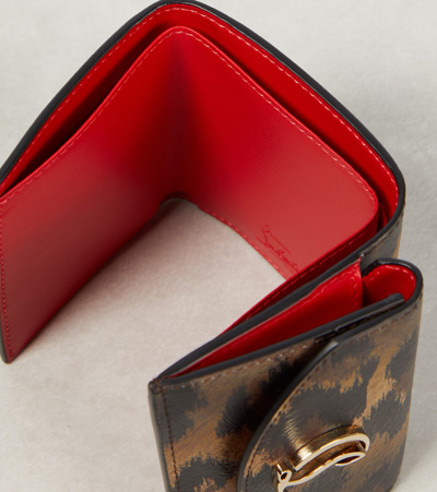 Christian Louboutin Cl Logo Animal-print Leather Wallet In Multicoloured