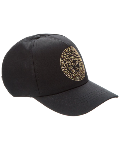 Shop Versace Medusa Cap In Black