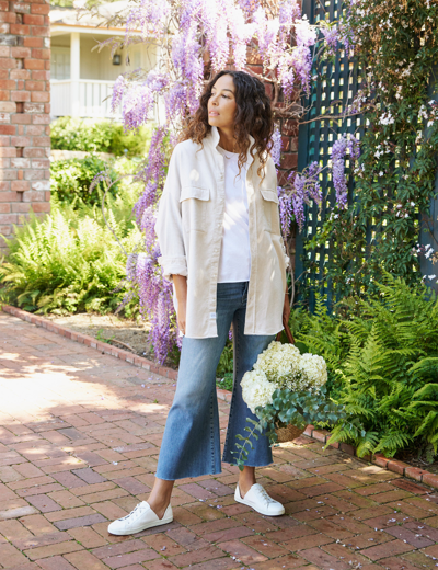 Frank & Eileen Galway Gaucho Jeans In Blue