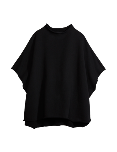 Frank & Eileen Audrey Funnel Neck Capelet In Black