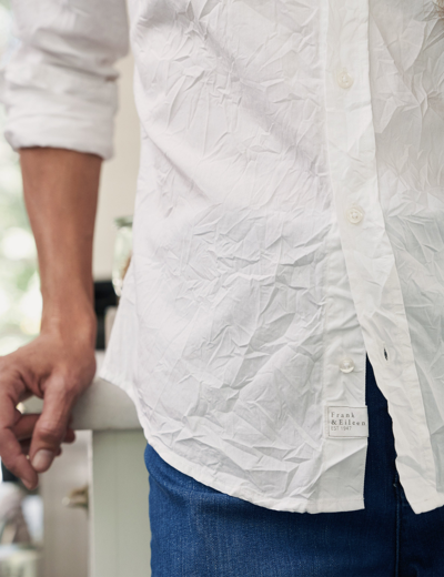 Frank & Eileen Barry Woven Button-up Classic Fit Shirt In White