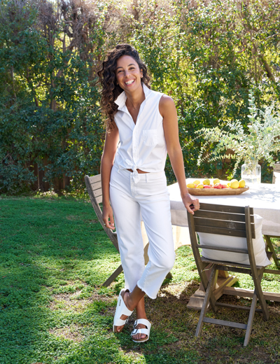 Frank & Eileen Fiona Sleeveless Button Up Shirt In White In White