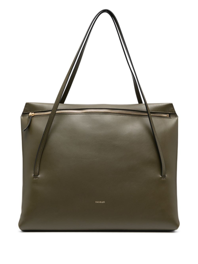 Shop Wandler Joanna Leather Tote Bag In Grün