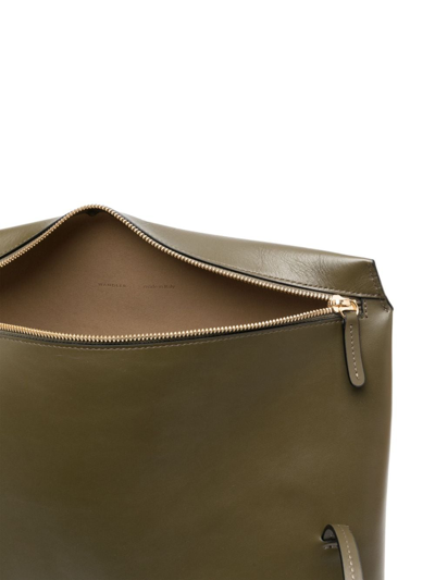 Wandler Logo-print Leather Tote Bag In Grün
