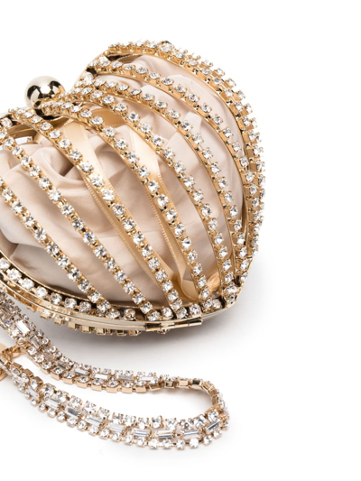 Rosantica Embellished Sospiro Heart Shoulder Bag In Gold