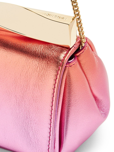 Shop Aquazzura Mini Twist Clutch Bag In Rosa