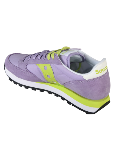 Shop Saucony Jazz Original Sneakers In Purple/lime