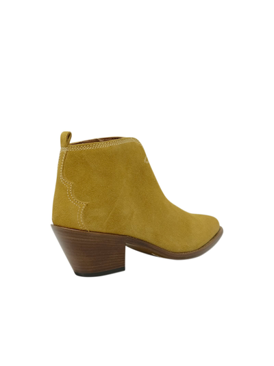 Shop Sartore Suede Beige Ankle Boots