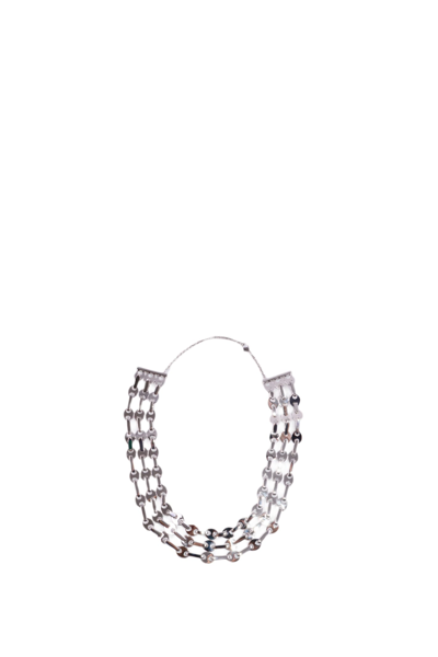 Shop Rabanne Necklace In Argento