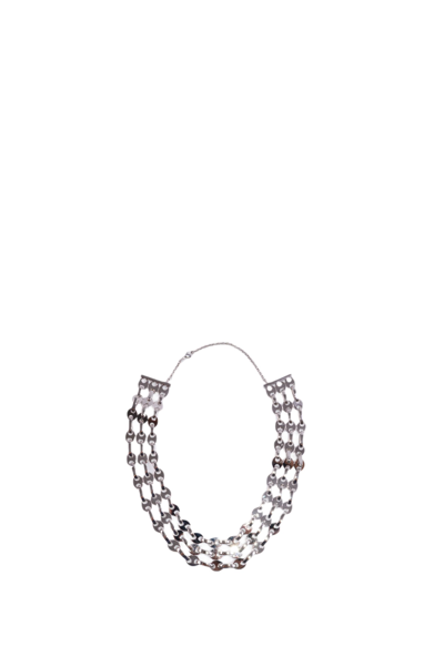 Shop Rabanne Necklace In Argento