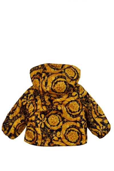 Shop Versace Baroque Print Jacket In Gold