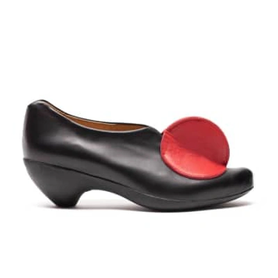 Shop Tracey Neuls Lowtop Cherry | Black Red Slip On Mid Heels