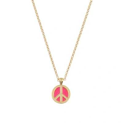 Shop Talis Chains Hot Pink Peace Pendant Necklace
