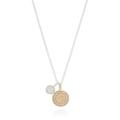 Shop Anna Beck Gold And Silver Charity Dual Divided Disc Necklace