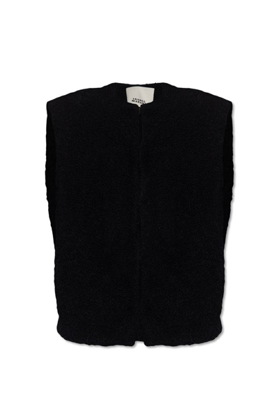 Shop Isabel Marant Gwendalia Crewneck Vest In Black