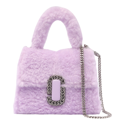 Shop Marc Jacobs The Teddy St Mark Mini Tote Bag In Purple
