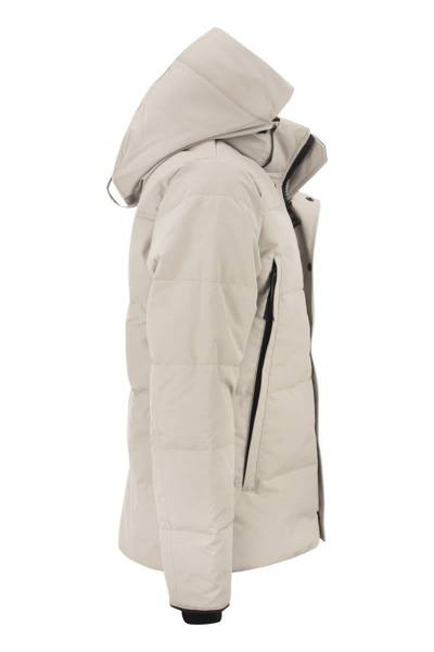 Shop Canada Goose Wyndham - Hooded Down Jacket In Stone