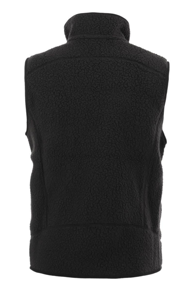 Shop Patagonia Men's Retro Pile Fleece Vest In Black