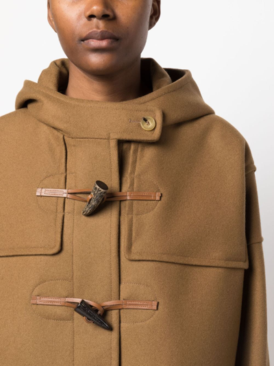 Shop Mackintosh Humbie Toggle-fastening Coat In Brown