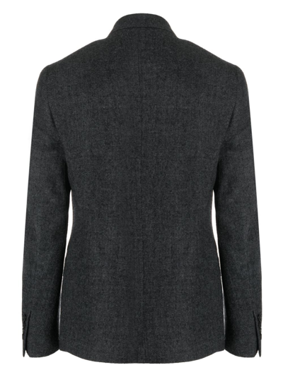 双排扣格纹西装夹克