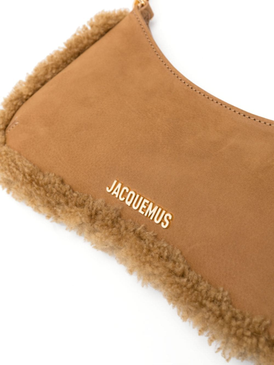 Shop Jacquemus Le Bisou Doux Shoulder Bag In Brown