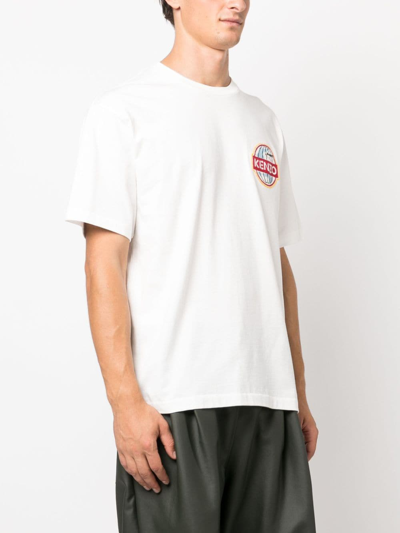 Shop Kenzo Logo-patch Cotton T-shirt In White