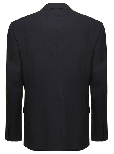 Shop Dolce & Gabbana 'new Sicilia' Black Single-breasted Jacket With Concelaed Fastening In Stretch Wool Man