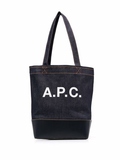 Shop Apc A.p.c. Tote Axel Small Bags In Blue