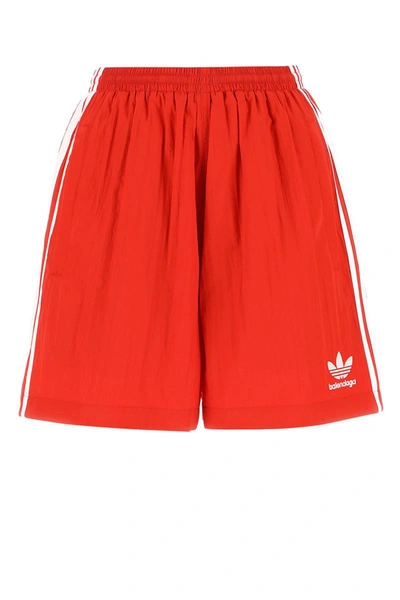 Shop Balenciaga Shorts In Red