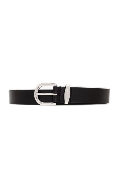 Shop Isabel Marant Logo Detailed Buckled Belt In Black