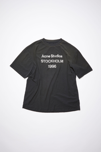 Shop Acne Studios Acne Studio Logo T-shirt In Faded Black