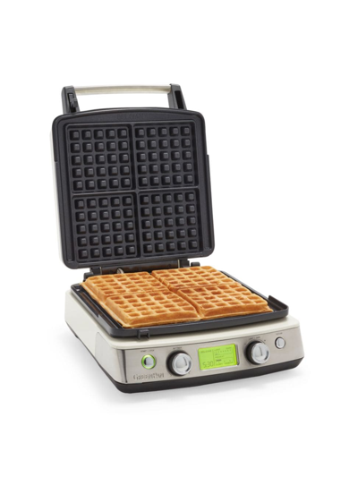Shop Greenpan Elite Electrics Four-square Waffle Maker In Cloud Cream