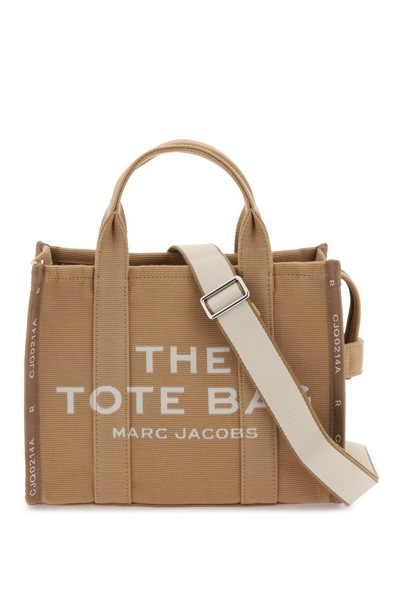 Shop Marc Jacobs Jacquard Zipped Medium Tote Bag In Beige