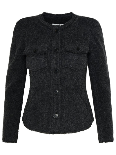 Shop Isabel Marant Étoile Buttoned Knitted Cardigan In Grey