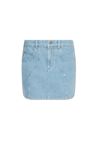 Shop Isabel Marant Étoile Vesna Denim Mini Skirt In Blue