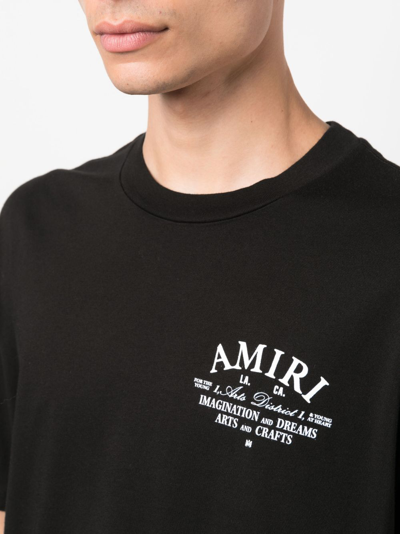 Shop Amiri Mens Art District Tee In 001 Black