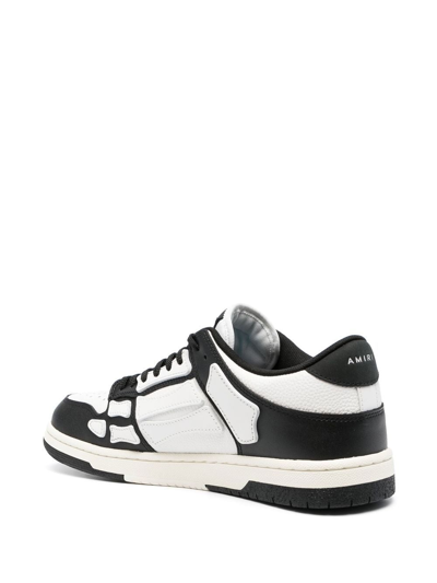 Shop Amiri Mens Skel Top Low Sneakers In 004 Black/white