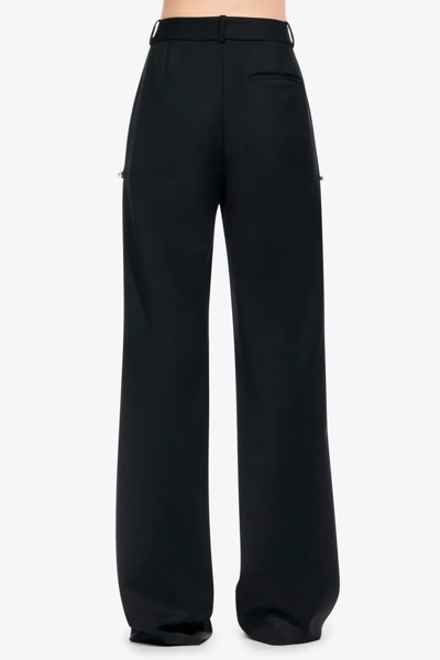 Shop Area Women Crystal Slit Trouser In Black