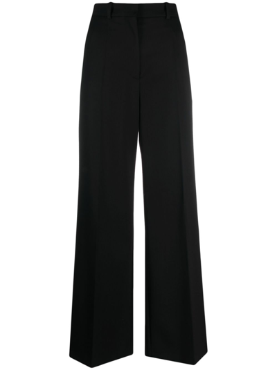 Shop Lanvin Wide-leg Tailored Trousers In Black