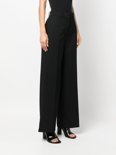 Shop Lanvin Wide-leg Tailored Trousers In Black