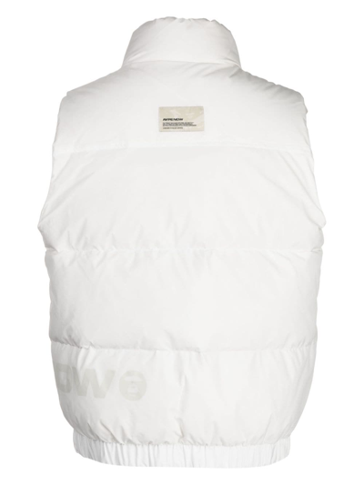 Shop Aape By A Bathing Ape Logo-patch Puffer Gilet In White